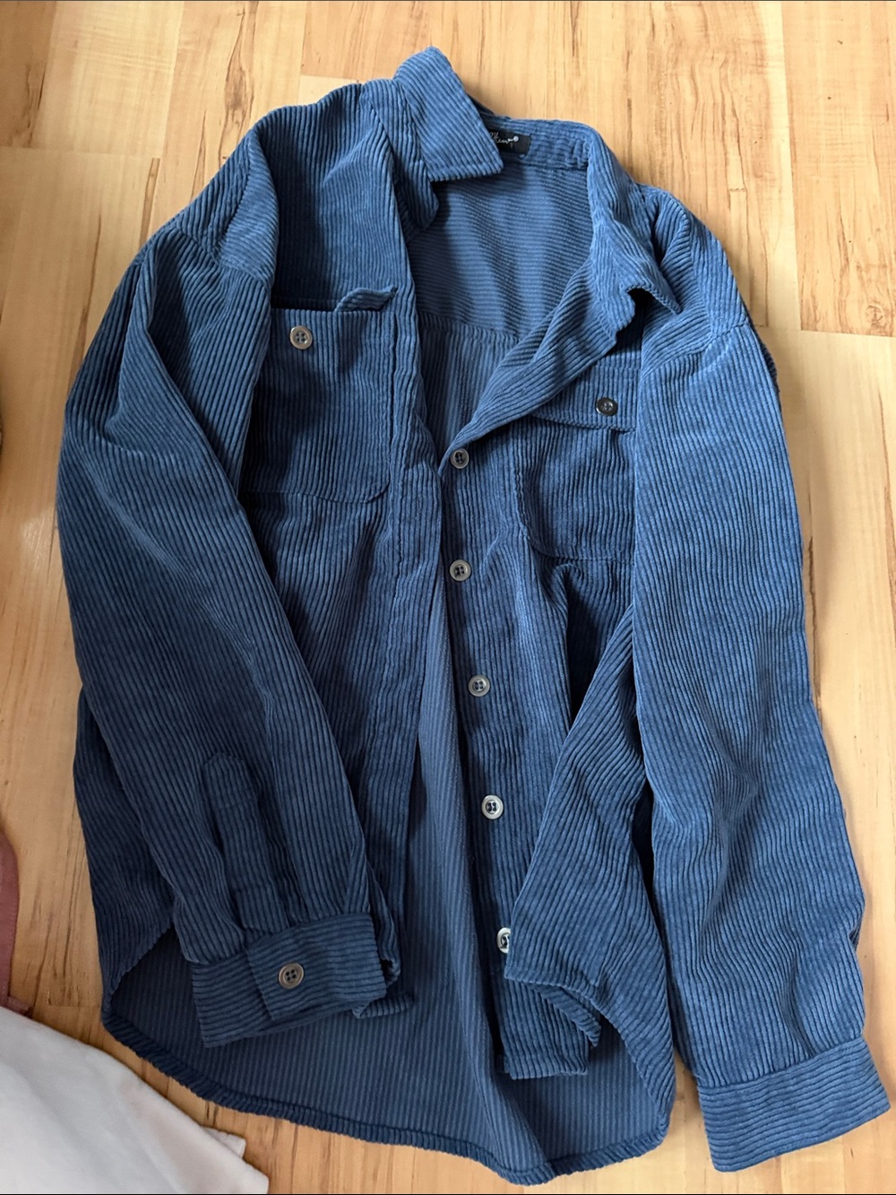 Velvet Heart Men's Blue Corduroy Shirt Jacket
